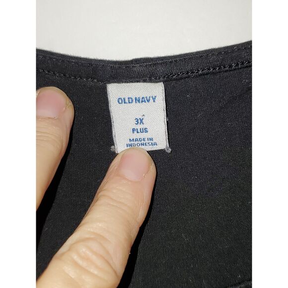 An Old Navy Plus Y2K Black Midi Dress Sleeveless Summer Cottage Core Gothic 3X - Picture 3 of 9